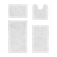 thumbnail image 1 of Better Trends Edge White Cotton 4 Piece Bath Rug Set, 17" x 24" | 20" x 20" | 21" x 34" | 24" x 40", 1 of 5