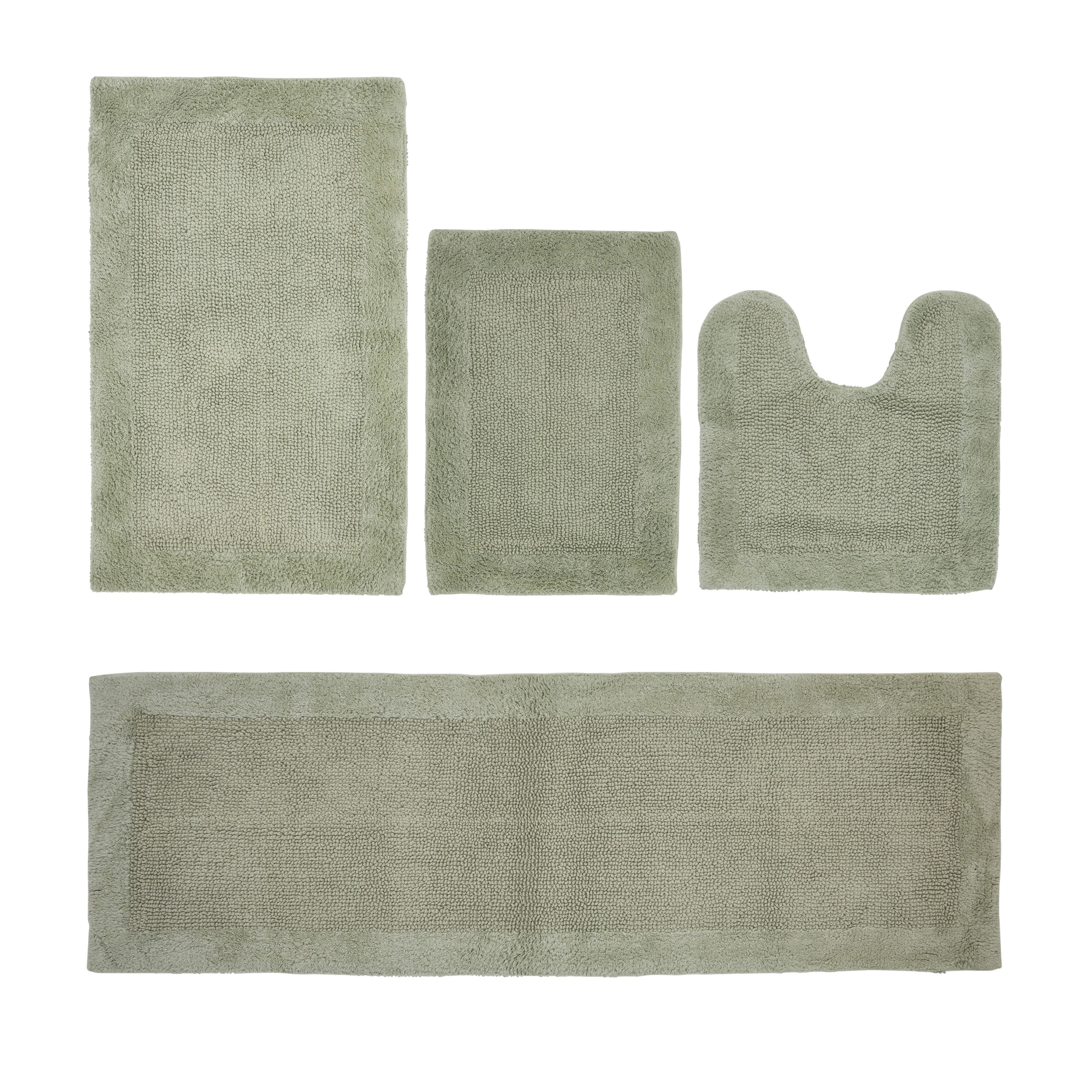 Perfect Touch Bath Rug Better Trends 4 Piece Premium Bathroom Rug Set 100% Cotton Soft Tufted ...