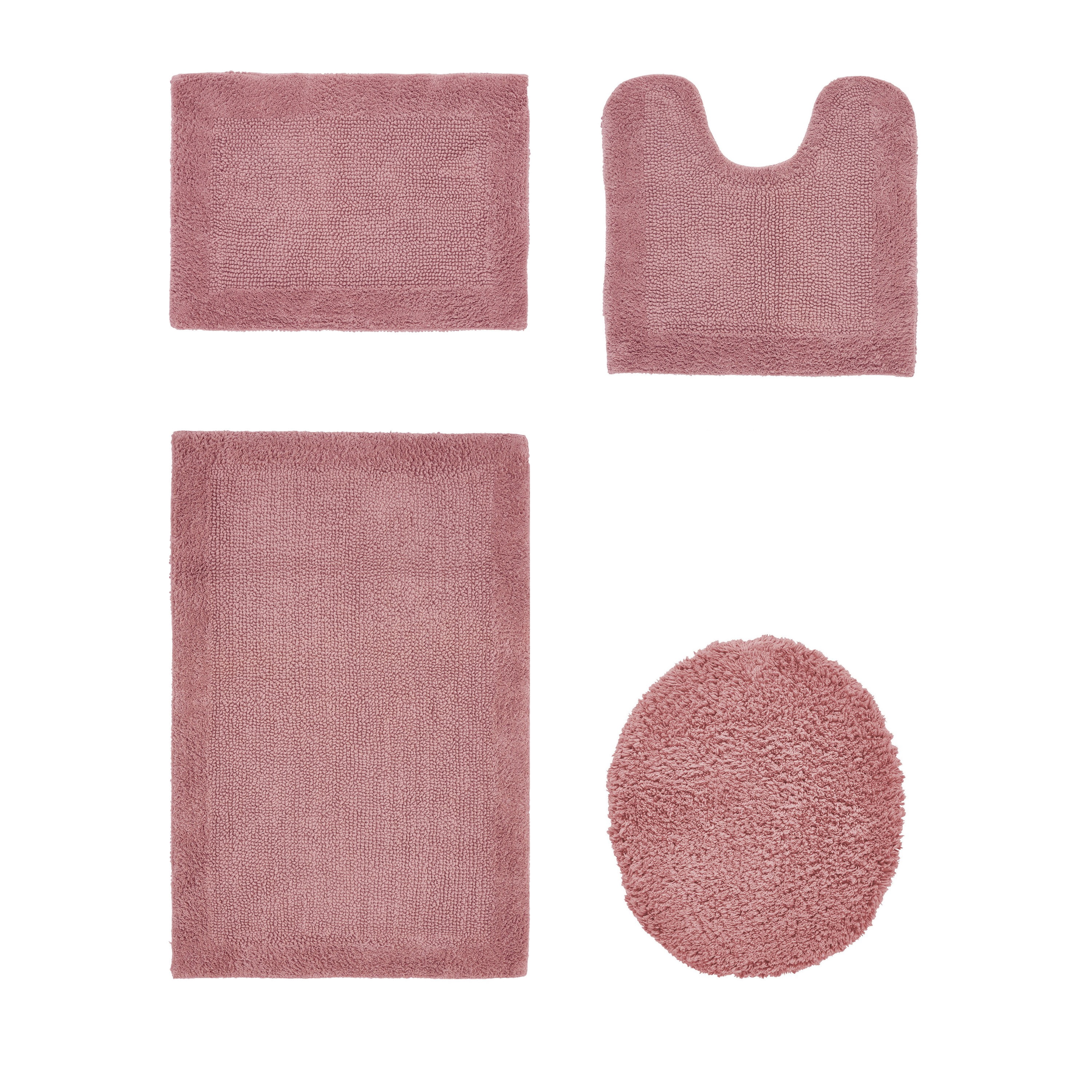 Perfect Touch Bath Rug Better Trends 4 Piece Premium Bathroom Rug Set 100% Cotton Soft Tufted ...