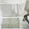 thumbnail image 1 of Better Trends 5 Piece Bathroom Rug Set 100% Cotton Extra Soft Tufted Bath Rug Water Absorbent Non-Slip Bath Mat Machine Washable (Dark Sage) Hugo Collection, 1 of 7
