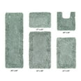 thumbnail image 1 of Better Trends 5 Piece Bathroom Rug Set 100% Cotton, Extra Soft, Water Absorbent & Non Slip Bath Mat, Ruffle Border, (Sage) Shaggy Border Collection, 1 of 5