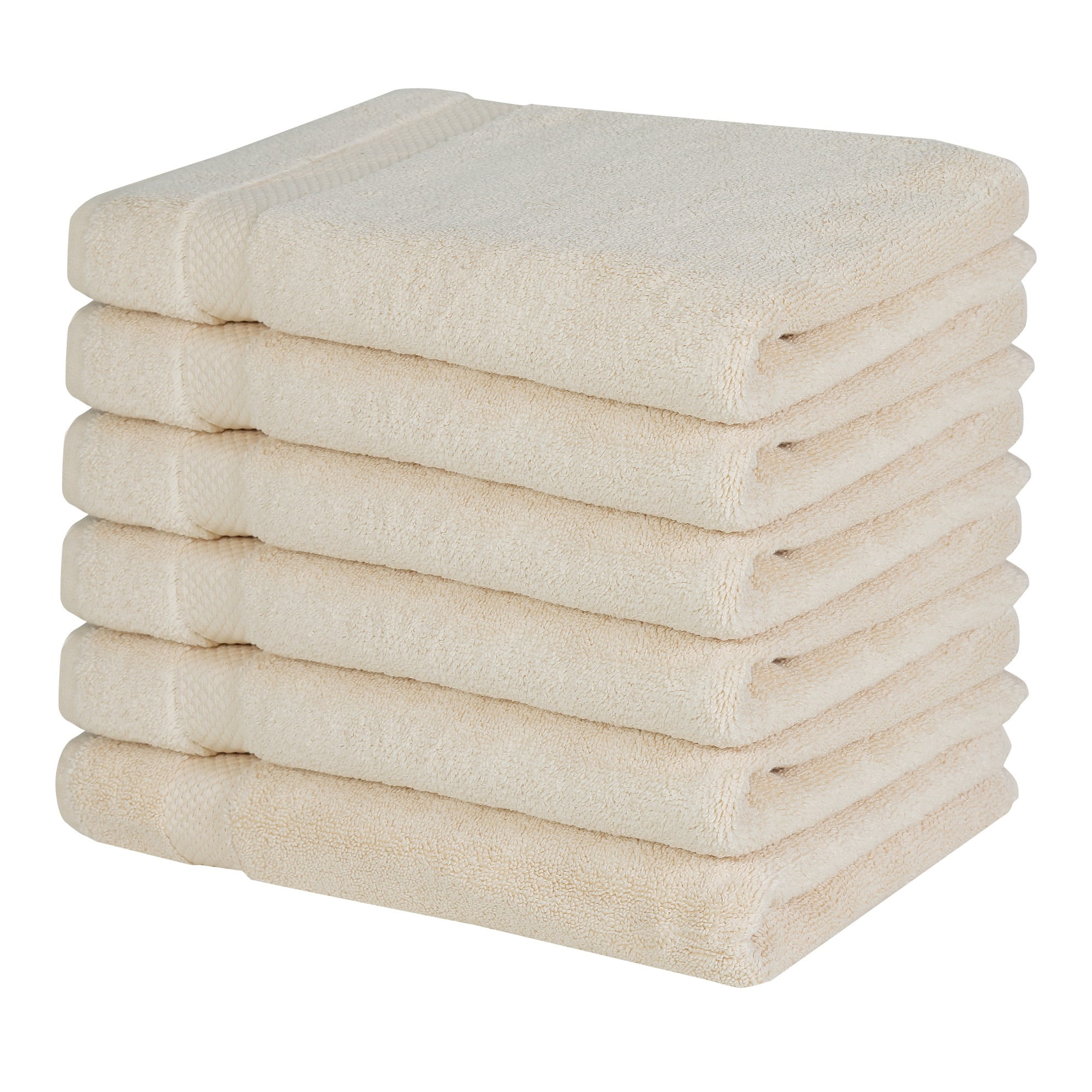Better Trends 6 Pack Luxury Sand Hand Towels Sets 100% Ring Spun Cotton Highly Absorbent face Towel 16" x 26" Small Towels Set for Kitchen Bathroom, Gym, Splash Collection