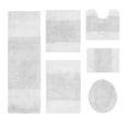 thumbnail image 1 of Better Trends 6 Piece Bathroom Rug Set, 100% Cotton, Extra Soft Tufted Bath Mat, Water Absorbent & Non Slip Bath Rug, (White) Granada Collection, 1 of 10