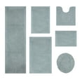 thumbnail image 1 of Better Trends 6 Piece Premium Bathroom Rug Set 100% Cotton Soft Tufted Bath Mat Water absorbent Reversible Bath Rug Perfect for Bathroom, Shower and Bathtub Use, Blue - Edge Collection, 1 of 4