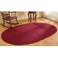 thumbnail image 1 of Better Trends 60"x 96" Oval Rug 100% Polypropylene Durable & Stain Resistant Reversible Indoor Area Utility Rug (Burgundy Solid) Alpine Solid Collection, 1 of 6