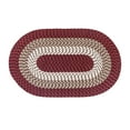 thumbnail image 1 of Better Trends 88"x 112" Oval Rug 100% Polypropylene Durable & Stain Resistant Reversible Indoor Area Utility Rug (Burgundy Stripe) Alpine Stripe Collection, 1 of 5
