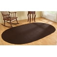 thumbnail image 1 of Better Trends 7.3' x 9.3' Oval Braided Rug 100% Polypropylene Durable & Stain Resistant Reversible Indoor Area Utility Rug Alpine Solid Collection - (Chocolate Solid), 1 of 6
