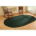 thumbnail image 1 of Better Trends 7.3' x 9.3' Oval Braided Rug 100% Polypropylene Durable & Stain Resistant Reversible Indoor Area Utility Rug Alpine Solid Collection - (Hunter Solid), 1 of 6