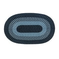 thumbnail image 1 of Better Trends 88"x 112" Oval Rug 100% Polypropylene Durable & Stain Resistant Reversible Indoor Area Utility Rug (Navy Stripe) Alpine Stripe Collection, 1 of 5