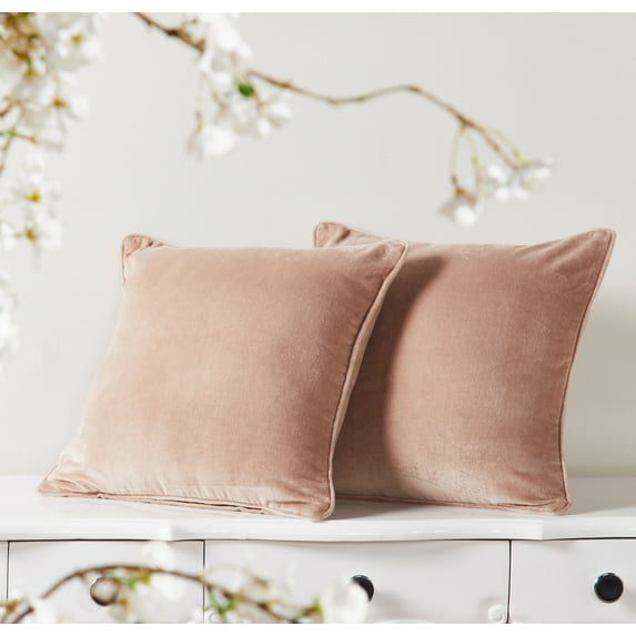 Better Trends Alaya Cotton 2 Piece Set Pillow Cover, Cocoa