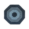 thumbnail image 1 of Better Trends 48" Octagonal Rug 100% Polypropylene Durable & Stain Resistant Reversible Indoor Area Utility Rug (Navy Stripe) Alpine Stripe Collection, 1 of 5