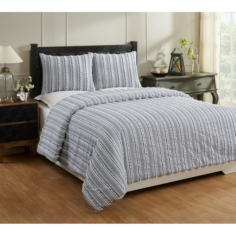 Better Trends Angelique Comforter Stripes 100 Cotton for Adult Comforter Set No Character Navy Walmart