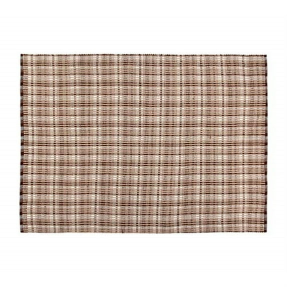 Better Trends Ascot Plaid Collection is Durable & Stain Resistant Reversible Indoor & Outdoor Area Utility Rug 100% Polypropylene in Vibrant Colors, 96" x 120" Rectangle, Chocolate