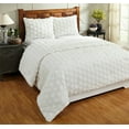 thumbnail image 1 of Better Trends Chenille Comforter Set Full/Queen Size 3 Piece 100% Cotton Soft & Cozy All Season Bedding Athenia Collection Ivory, 1 of 9