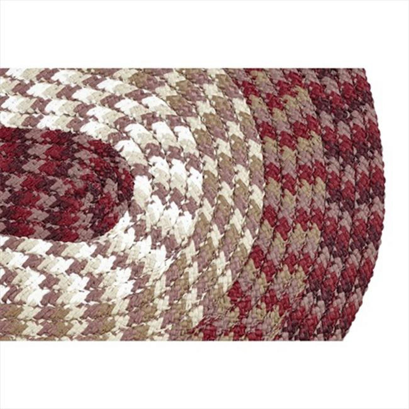 Better Trends BRAL2030BU Alpine Braided Rug Burgundy 20 in.