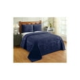 thumbnail image 1 of Better Trends Trevor Collection 100% Cotton Twin Bedspread Set in Navy, 1 of 1