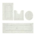 thumbnail image 1 of Better Trends Bath Rug 4 Piece Set 100% Cotton Soft Bathroom Seat Covers, Water Absorbent, Reversible for Bathroom Decor Toilet Base Contour, Lid Cover Runner Rug&nbsp; Ivory Lux Collection, 1 of 4