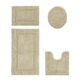 thumbnail image 1 of Better Trends Bath Rug 4 Piece Set 100% Cotton Soft Bathroom Seat Covers, Water Absorbent, Reversible, Machine Washable for Bathroom Decor Toilet Base Contour, Lid Cover Sand Lux Collection, 1 of 4