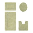 thumbnail image 1 of Better Trends Bath Rug 4 Piece Set 100% Cotton Soft Bathroom Seat Covers, Water Absorbent, Reversible, Machine Washable for Bathroom Decor Toilet Base Contour, Lid Cover Sage Lux Collection, 1 of 4