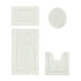 thumbnail image 1 of Better Trends Bath Rug 4 Piece Set 100% Cotton Soft Bathroom Seat Covers, Water Absorbent, Reversible, Machine Washable for Bathroom Decor Toilet Base Contour, Lid Cover Ivory Lux Collection, 1 of 4