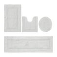 thumbnail image 1 of Better Trends Bath Rug 4 Piece Set 100% Cotton Soft Bathroom Seat Covers, Water Absorbent, Reversible, Machine Washable for Bathroom Decor Toilet Base Contour Runner Rug White Lux Collection, 1 of 4