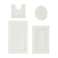 thumbnail image 1 of Better Trends Bath Rug 4 Piece Set 100% Cotton Soft Bathroom Seat Covers Water Absorbent Reversible Machine Washable for Bathroom Decor U-Shaped Toilet Base Contour Lid CoverIvory Lux Collection, 1 of 4