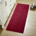thumbnail image 1 of Better Trends 20" x 60" Premium Bathroom Runner Mat, 100% Cotton Tufted Bathroom Rug, Water Absorbent, Reversible Bath Mat Machine Washable (Red) Lux Collection, 1 of 6