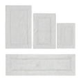 thumbnail image 1 of Better Trends Bath Rugs 4 Piece Set 100% Cotton Bathroom Rug Soft, Water Absorbent, Reversible, Machine Washable for Bathroom Decor Toilet Base Contour And, Bath Mat White Lux Collection, 1 of 4