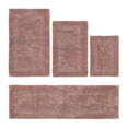 thumbnail image 1 of Better Trends Bath Rugs 4 Piece Set 100% Cotton Bathroom Rug Soft, Water Absorbent, Reversible, Machine Washable for Bathroom Decor Toilet Base Contour And, Bath Mat Pink Lux Collection, 1 of 4