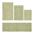thumbnail image 1 of Better Trends Bath Rugs 4 Piece Set 100% Cotton Bathroom Rug Soft, Water Absorbent, Reversible, Machine Washable for Bathroom Decor Toilet Base Contour And, Bath Mat Sage Lux Collection, 1 of 4