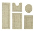 thumbnail image 1 of Better Trends Bath Rugs 5 Piece Set 100% Cotton Soft U-Shaped Toilet Mat Water Absorbent Reversible Machine Washable for Bathroom Decor Toilet Base Contour, Lid Cover Sand Lux Collection, 1 of 4