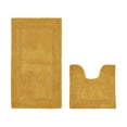thumbnail image 1 of Better Trends Bath Rugs U-Shaped Contour Toilet Rugs Sets 2 Piece 100% Cotton Bathroom Mat Soft Absorbent Reversible Washable for Decor Tub Shower Bathroom Floor, Yellow Lux Collection, 1 of 4