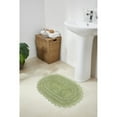 thumbnail image 1 of Better Trends 17" x 24" Oval Shape Bath Mat 100% Cotton Bathroom Rug Water Absorbent Bath Rug Machine Washable (Sage) Lilly Crochet Collection, 1 of 6
