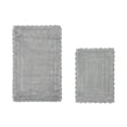 thumbnail image 1 of Better Trends 2 Piece Bathroom Rugs Set 100% Cotton, Soft Tufted Bath Mat, Water Absorbent & Reversible Bath Rug (Gray) Lilly Crochet Collection, 1 of 7