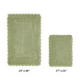 thumbnail image 1 of Better Trends 2 Piece Bathroom Rugs Set 100% Cotton, Soft Tufted Bath Mat, Water Absorbent & Reversible Bath Rug (Sage) Lilly Crochet Collection, 1 of 7