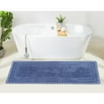 thumbnail image 1 of Better Trends 20" x 60" Bathroom Runner Mat, 100% Cotton, Crochet Bath Mat, Absorbent, Reversible, Machine Washable for Bathroom, Tub & Shower Use Blue - Lilly Crochet Collection, 1 of 6