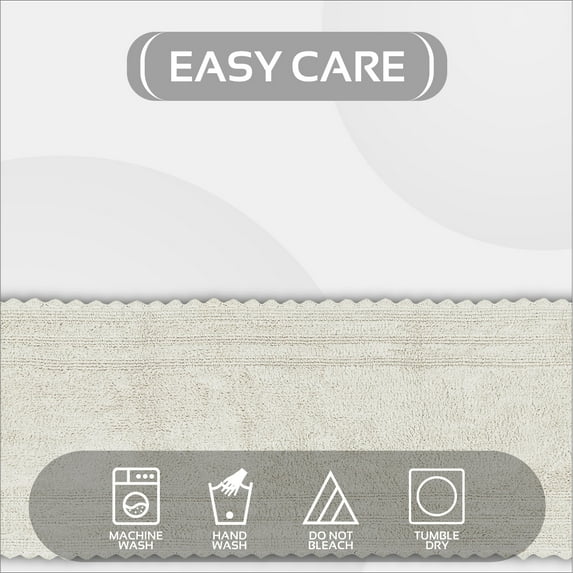 Better Trends 20" x 60" Bathroom Runner Mat, 100% Cotton, Crochet Bath Mat, Absorbent, Reversible, Machine Washable for Bathroom, Tub & Shower Use Ivory - Lilly Crochet Collection
