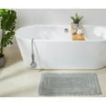 thumbnail image 1 of Better Trends 21" x 34" Bathroom Rug – 100% Cotton, Extra Soft Tufted Reversible Bath Mat, Water-Absorbent, Machine Washable (Gray) Lilly Crochet Collection, 1 of 7