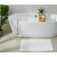 thumbnail image 1 of Better Trends 21" x 34" Bathroom Rug – 100% Cotton, Extra Soft Tufted Reversible Bath Mat, Water-Absorbent, Machine Washable (White) Lilly Crochet Collection, 1 of 7