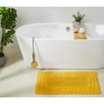 thumbnail image 1 of Better Trends 21" x 34" Bathroom Rug – 100% Cotton, Extra Soft Tufted Reversible Bath Mat, Water-Absorbent, Machine Washable (Yellow) Lilly Crochet Collection, 1 of 7