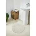 thumbnail image 1 of Better Trends Chic Round Bath Mat, 24" Diameter, 100% Cotton with Crochet Border, Water Absorbent, Ideal for Half Baths and Powder Rooms, Machine Washable, Ivory - Lilly Crochet Collection, 1 of 6
