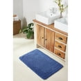 thumbnail image 1 of Better Trends 24" x 40" Bathroom Rug – 100% Cotton, Extra Soft Tufted Reversible Bath Mat, Water-Absorbent, Machine Washable (Blue) Lilly Crochet Collection, 1 of 7