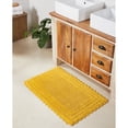 thumbnail image 1 of Better Trends 24" x 40" Bathroom Rug – 100% Cotton, Extra Soft Tufted Reversible Bath Mat, Water-Absorbent, Machine Washable (Yellow) Lilly Crochet Collection, 1 of 7