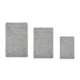 thumbnail image 1 of Better Trends 3 Piece Bathroom Rug Set 100% Cotton, Extra Soft Tufted Bath Mat, Water Absorbent & Reversible Mat, Gray Lilly Crochet Collection, 1 of 8