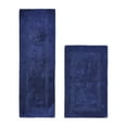 thumbnail image 1 of Better Trends Bathroom Rug 2 Piece Set 100% Cotton Soft Luxury Bath Rug Water Absorbent Reversible Machine Washable Runner Mat for Bathroom, Bathtub, Laundry Room 24”x40”|20”x60” Navy Lux Collection, 1 of 4