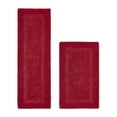 thumbnail image 1 of Better Trends Bathroom Rug 2 Piece Set 100% Cotton Soft Luxury Bath Rug Water Absorbent Reversible Machine Washable Runner Mat for Bathroom, Bathtub, Laundry Room 24”x40”|20”x60” Red Lux Collection, 1 of 4