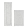 thumbnail image 1 of Better Trends Bathroom Rug 2 Piece Set 100% Cotton Soft Luxury Bath Rug Water Absorbent Reversible Machine Washable Runner Mat for Bathroom, Bathtub, Laundry Room 24”x40”|20”x60” White Lux Collection, 1 of 4
