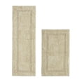 thumbnail image 1 of Better Trends Bathroom Rug 2 Piece Set 100% Cotton Soft Luxury Bath Rug Water Absorbent Reversible Machine Washable Runner Mat for Bathroom, Bathtub, Laundry Room 24”x40”|20”x60” Sand Lux Collection, 1 of 4