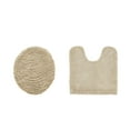 thumbnail image 1 of Better Trends 2 Piece Premium Bathroom Rug Set 100% Cotton Soft Tufted Reversible Bath Rug Water absorbent Bath Mat Ideal for Bathroom Shower and Tub Use, Edge Collection Sand (18" x 20" | 20" x 20"), 1 of 2
