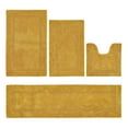 thumbnail image 1 of Better Trends Bathroom Rugs 4 Piece Set 100% Cotton Soft Bath Rug, Water Absorbent, Reversible, Machine Washable for Bathroom Decor Toilet Base Contour, Runner Rug Yellow Lux Collection, 1 of 4